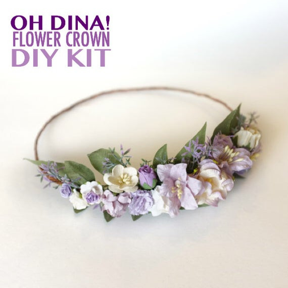 DIY Wedding Flower Kits
 Lavender Flower Crown DIY Kit Lavender Wedding Headband DIY
