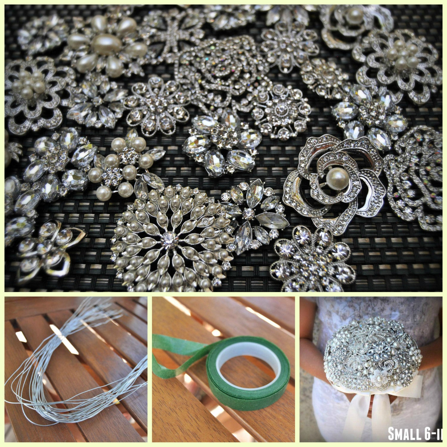 DIY Wedding Flower Kits
 DIY Brooch Bouquet Kit 35 Pieces SMALL