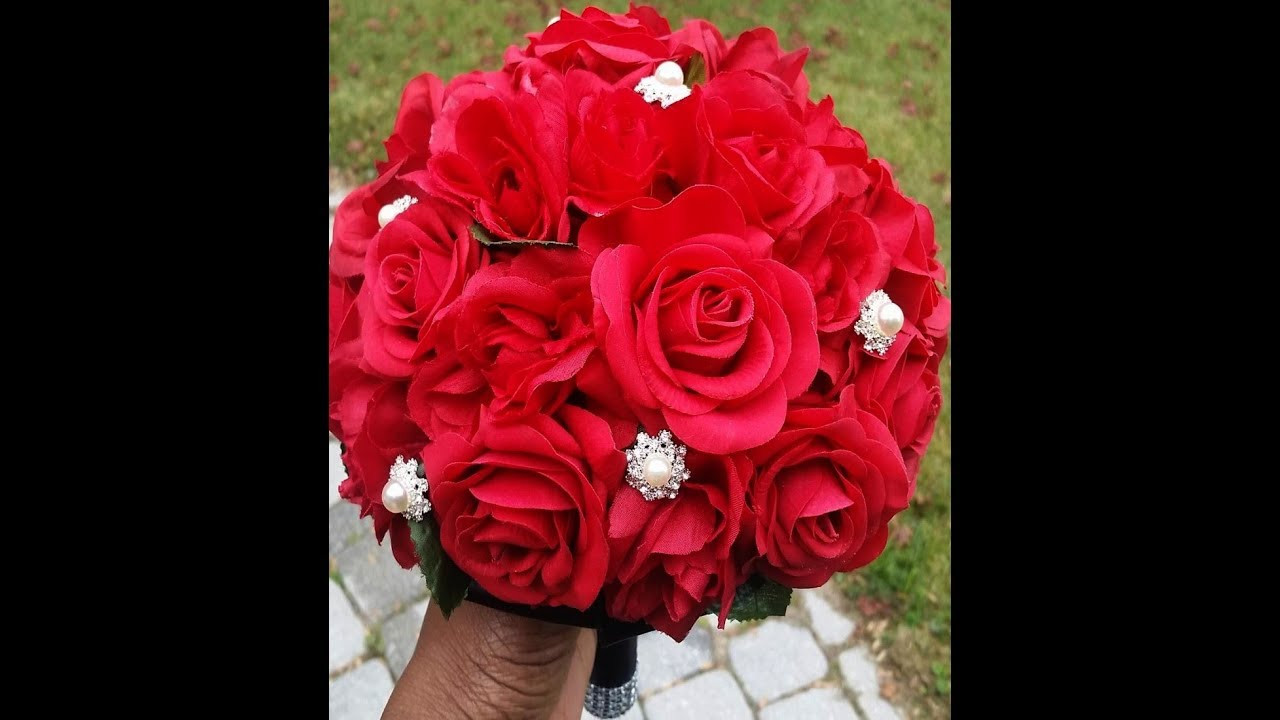 DIY Wedding Flower Kits
 1 DIY Real Touch Roses Brooch Bouquet l DIY Kit Tutorial