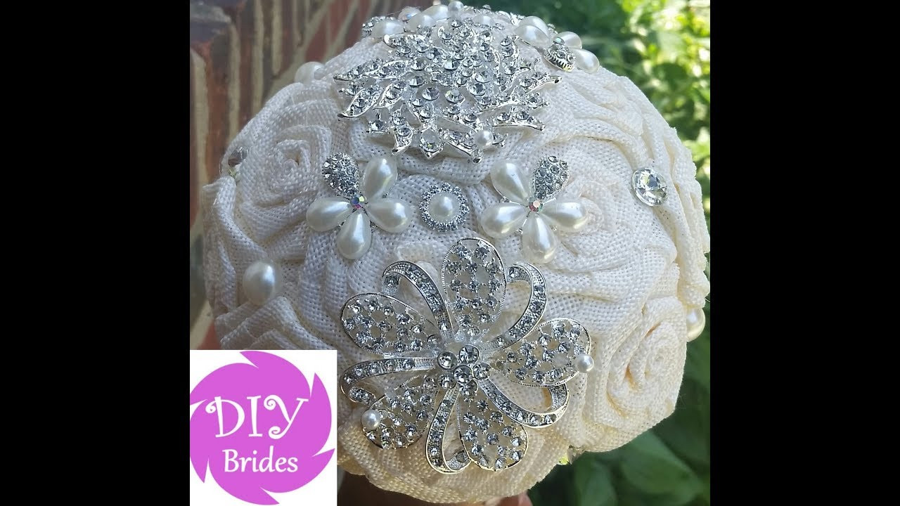 DIY Wedding Flower Kits
 DIY Wedding Bridal Brooch Bouquet Kit Diana Burlap Roses