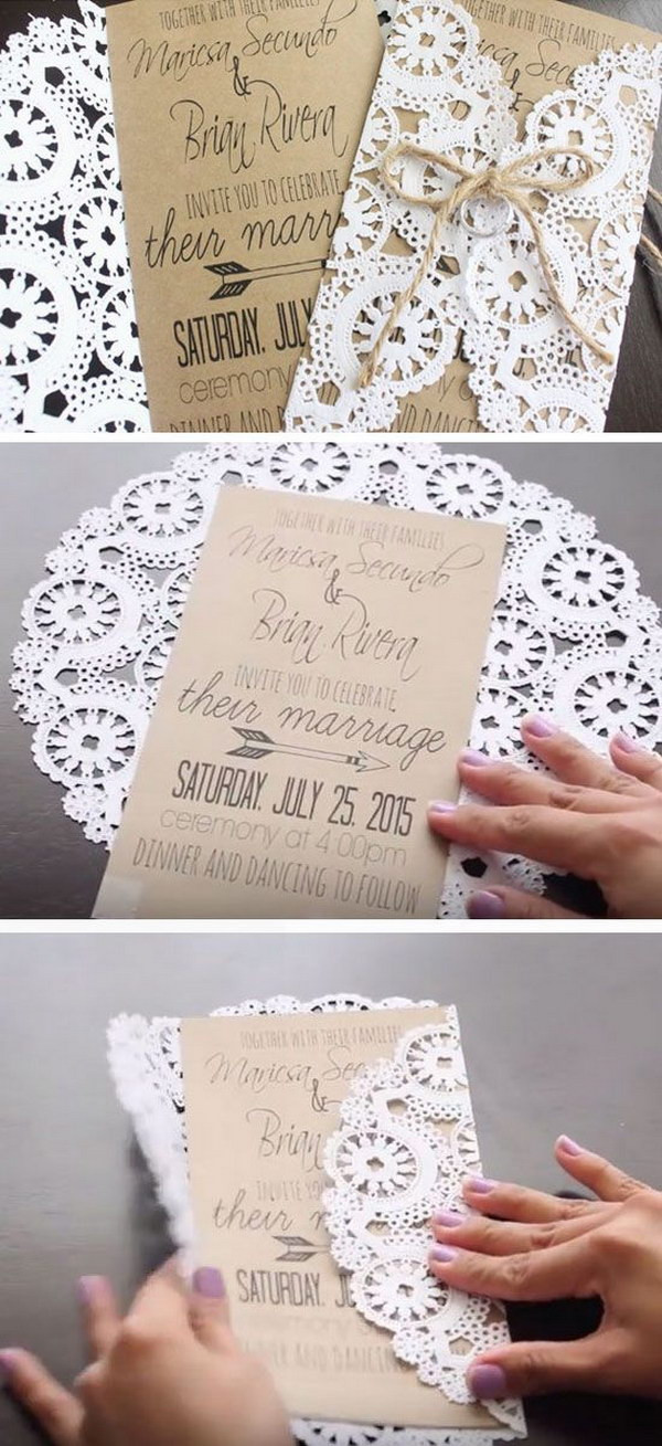 DIY Wedding Invite Ideas
 50 Bud Friendly Rustic Real Wedding Ideas Hative