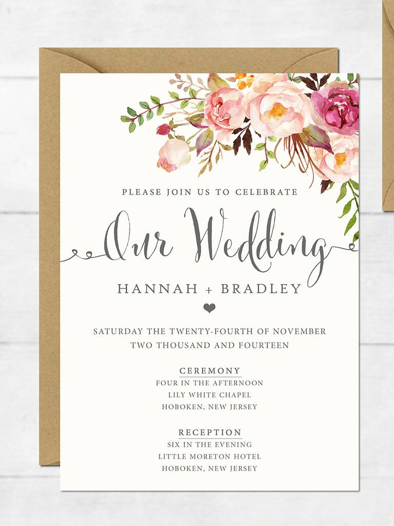 DIY Wedding Invite Templates
 16 Printable Wedding Invitation Templates You Can DIY
