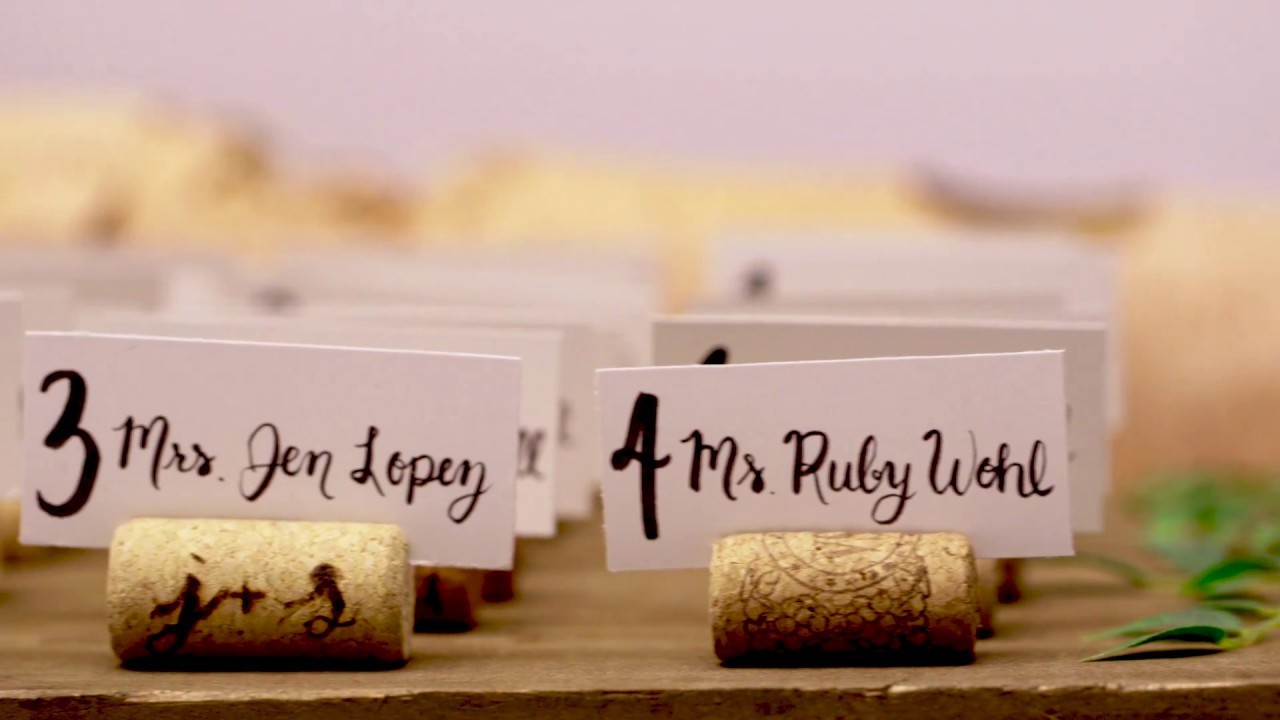 DIY Wedding Place Card Holder
 DIY Wine Cork Place Card Holders for your Wedding