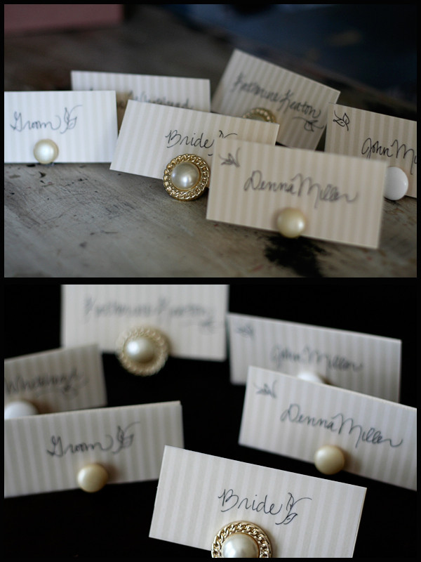 DIY Wedding Place Card Holder
 DIY clip on earring Place Card Holders