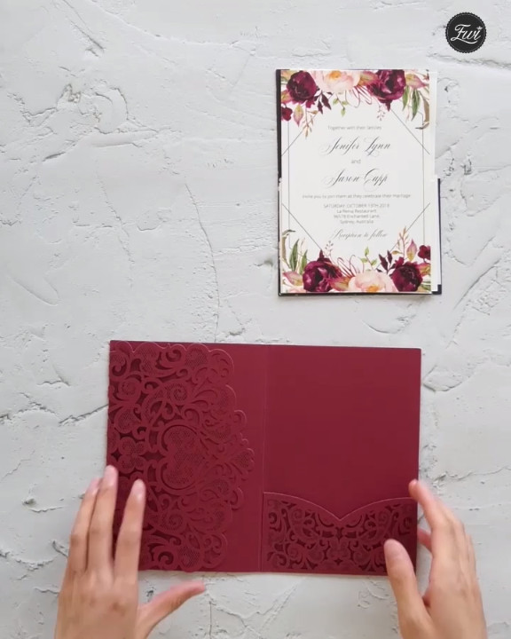 DIY Wedding Videography
 Affordable Red and Burgundy Wedding Invitations from EWI