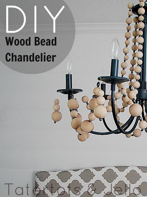 DIY Wood Bead Chandelier
 25 DIY Chandelier Ideas