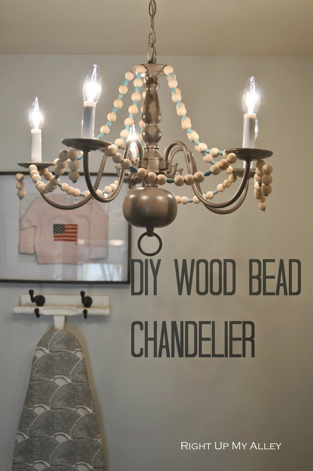 DIY Wood Bead Chandelier
 Right up my alley DIY Wood Bead Chandelier