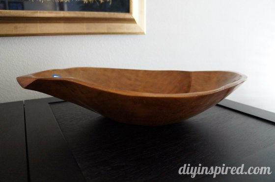 DIY Wood Bowl
 Hand Painted Wooden Bowl Knockoff DIY Inspired