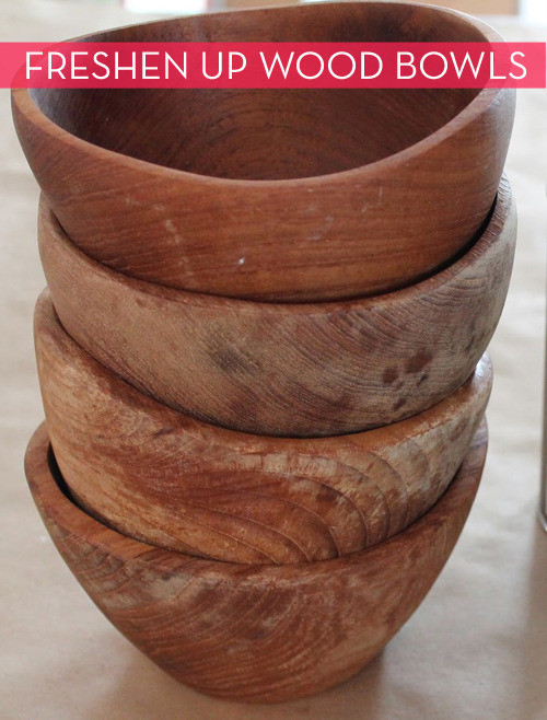 DIY Wood Bowl
 How To Refinish Wooden Salad Bowls Curbly