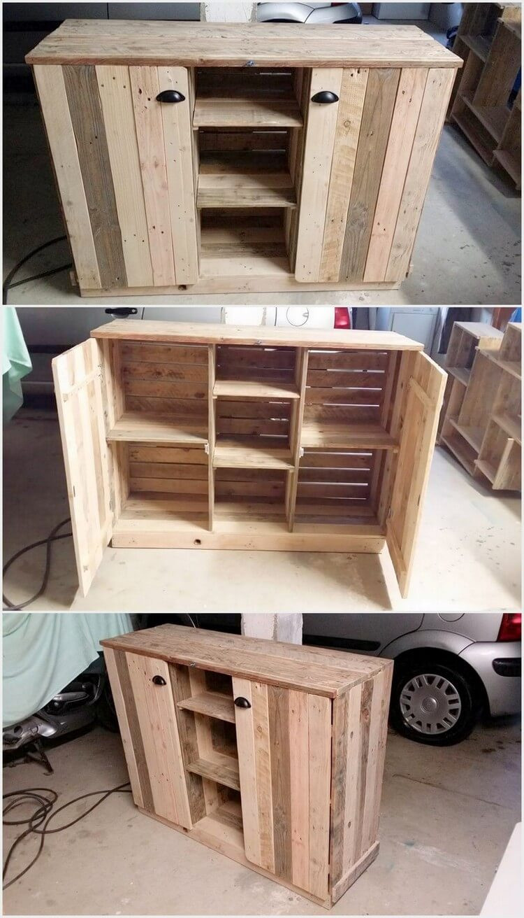 DIY Wood Cabinets
 50 Inspiring DIY Ideas with Wooden Pallets