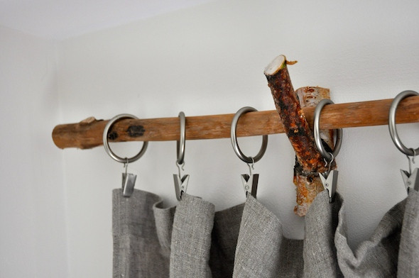 DIY Wood Curtain Rods
 DIY Rustic Branch Curtain Rods – Lifeovereasy