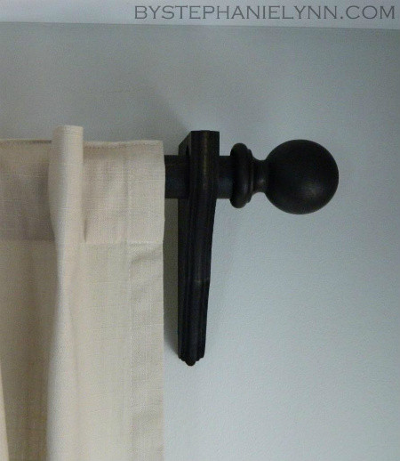 DIY Wood Curtain Rods
 Make Your Own Wooden Ball Curtain Rod Set with Brackets