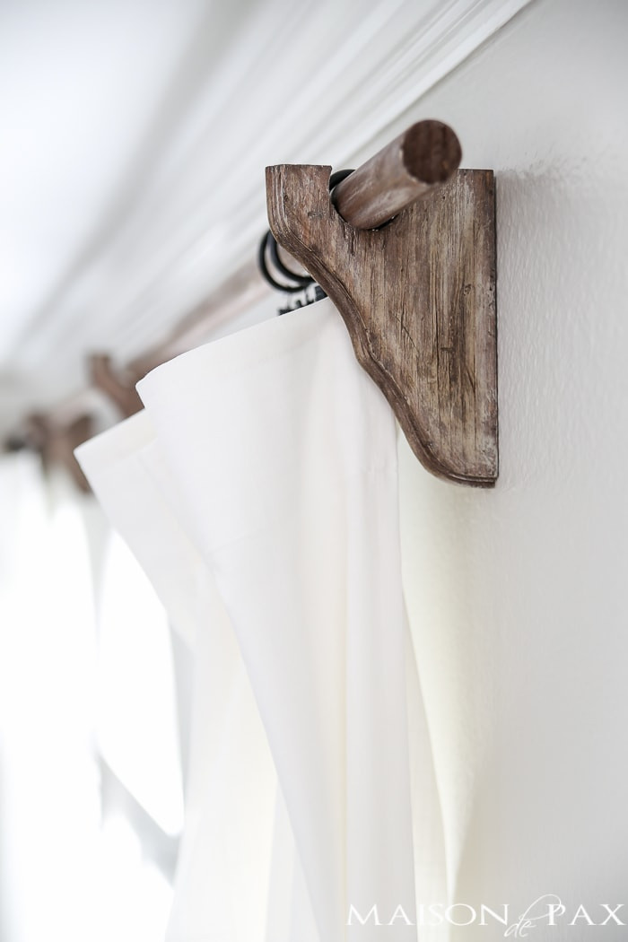 DIY Wood Curtain Rods
 DIY Curtain Rods Restoration Hardware Inspired Maison