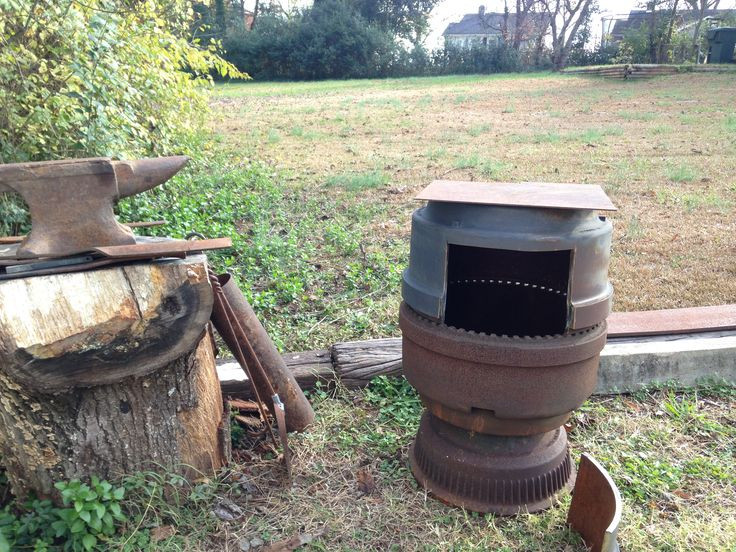 DIY Wood Fired Forge
 My brake drum forge stove Blacksmith Forge