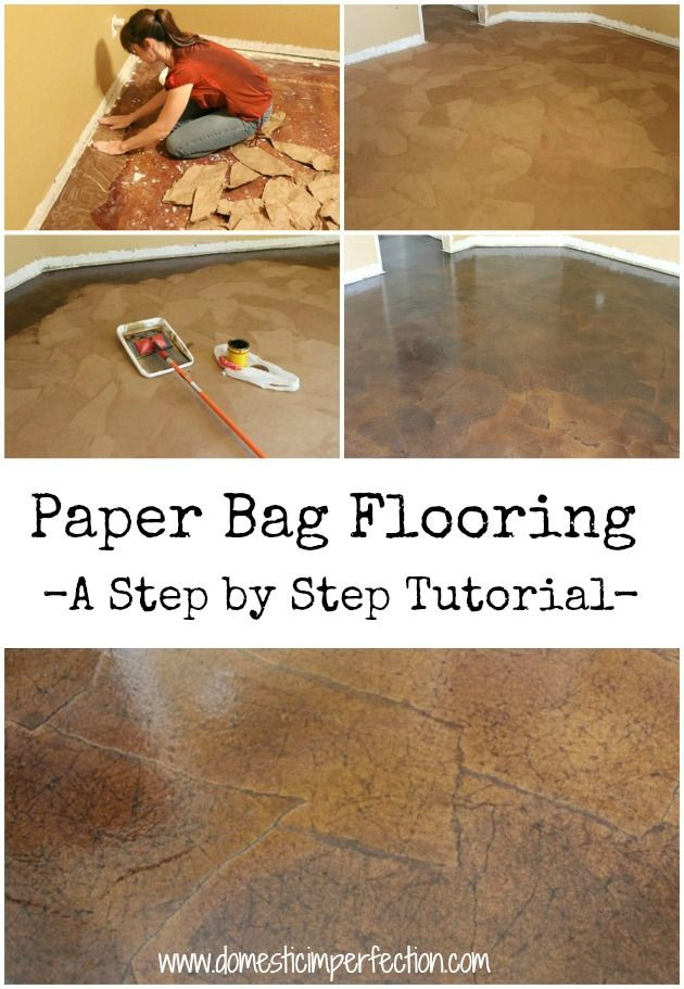 DIY Wood Floors Cheap
 Paper Bag Floors A Tutorial Crafty