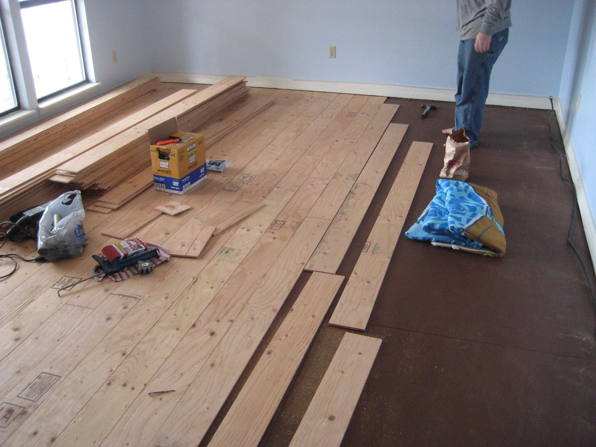 DIY Wood Floors Cheap
 Real Wood Floors Made From Plywood