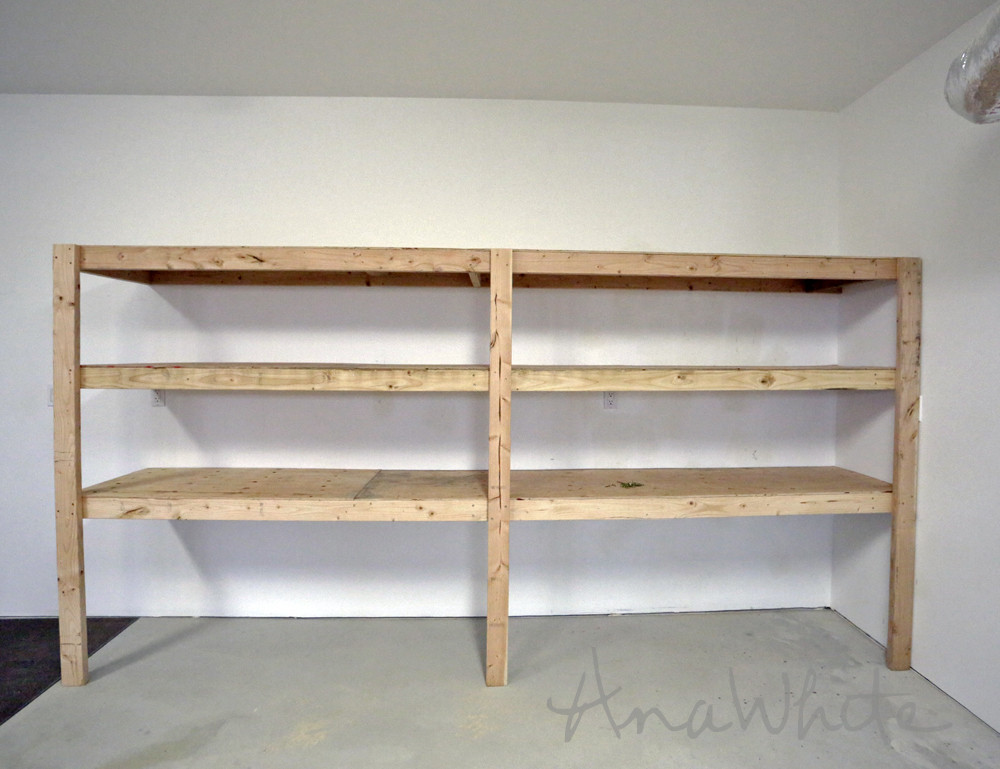 DIY Wood Garage Shelves
 BEST DIY Garage Shelves Attached to Walls