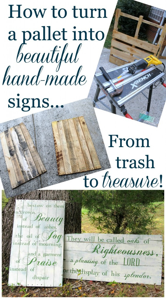 DIY Wood Pallet Sign
 Diy projects for turning wood pallets into signs A