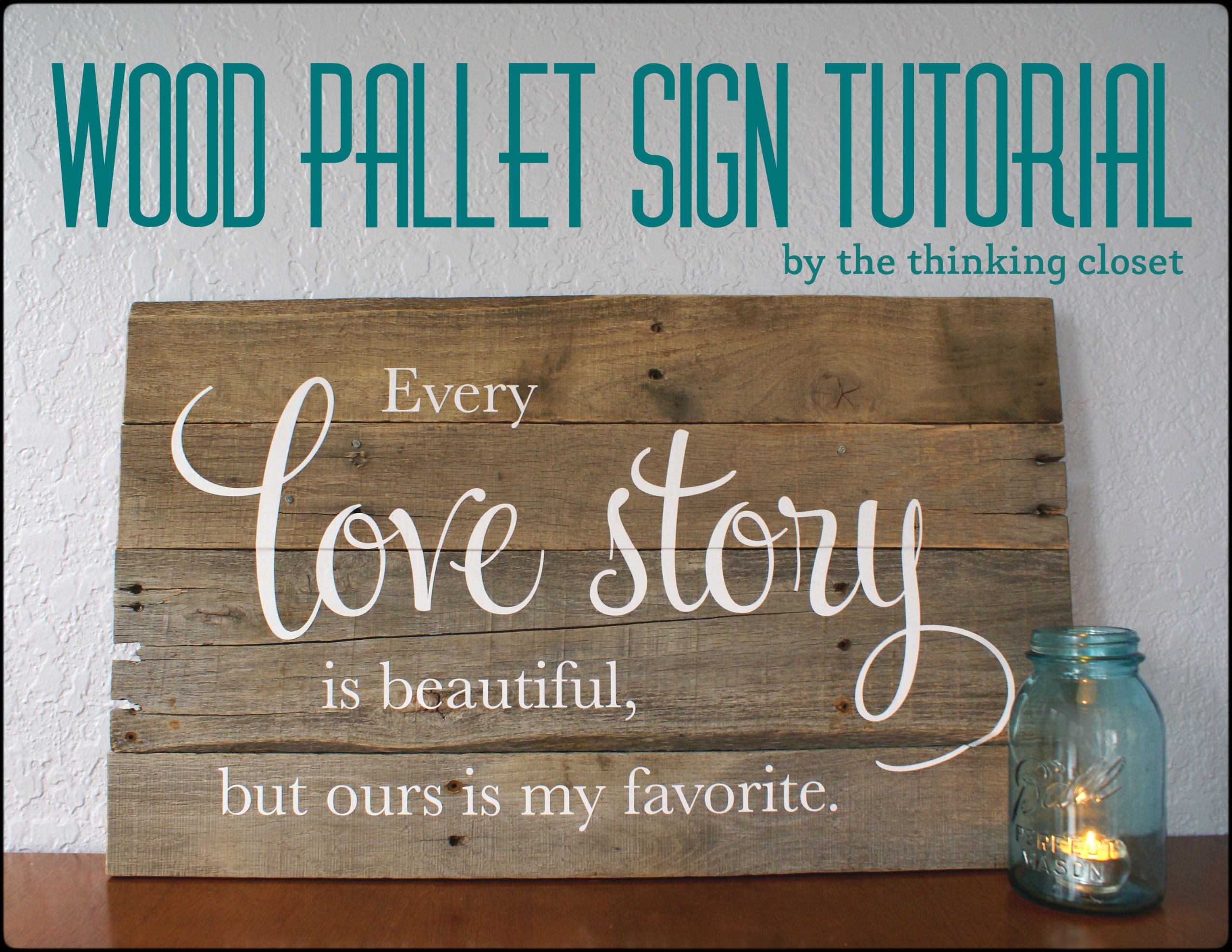 DIY Wood Pallet Sign
 The Menu Planner to Rule Them All the thinking closet
