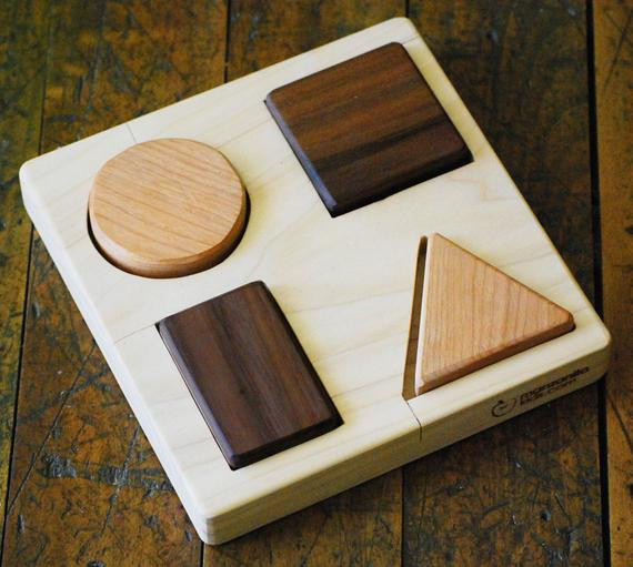 DIY Wood Puzzles
 Wood Puzzle Toy Shapes Natural Personalized Organic Wood