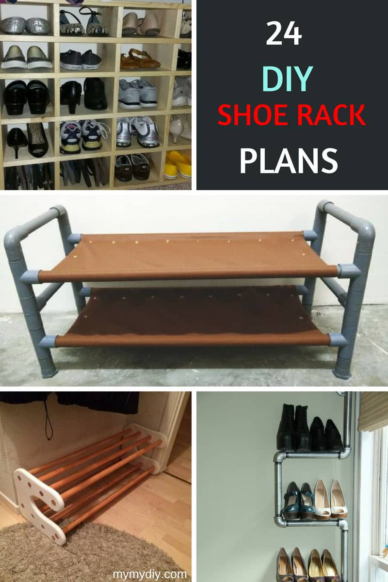 DIY Wood Shoe Rack
 24 Savvy DIY Shoe Rack Plans [Free Blueprints] MyMyDIY