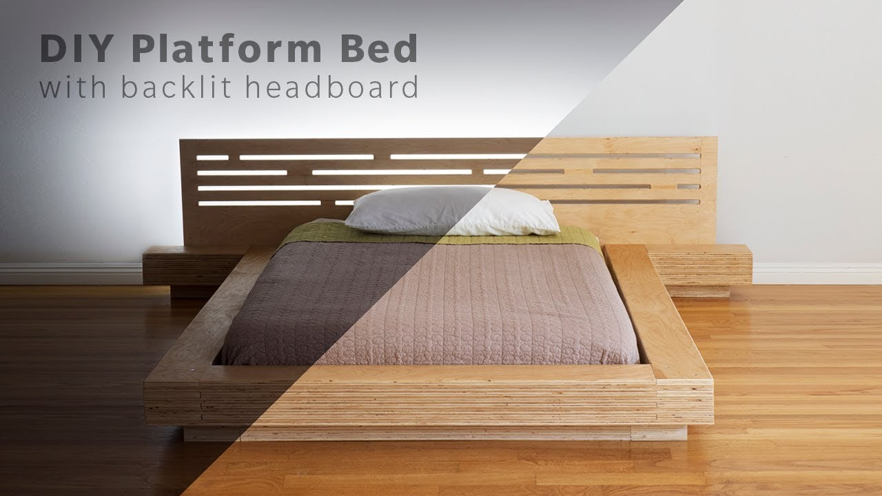 DIY Wooden Bed Platform
 DIY Modern Plywood Platform Bed Part 1 Frame