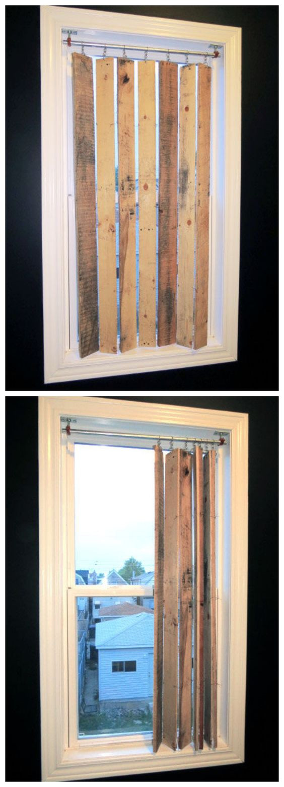 DIY Wooden Blinds
 35 Awesome DIY Window Treatment Ideas and Tutorials Hative
