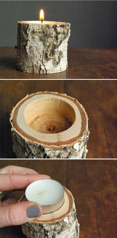 DIY Wooden Candle Holders
 DIY Ideas Fall Candle Holders Pretty Designs
