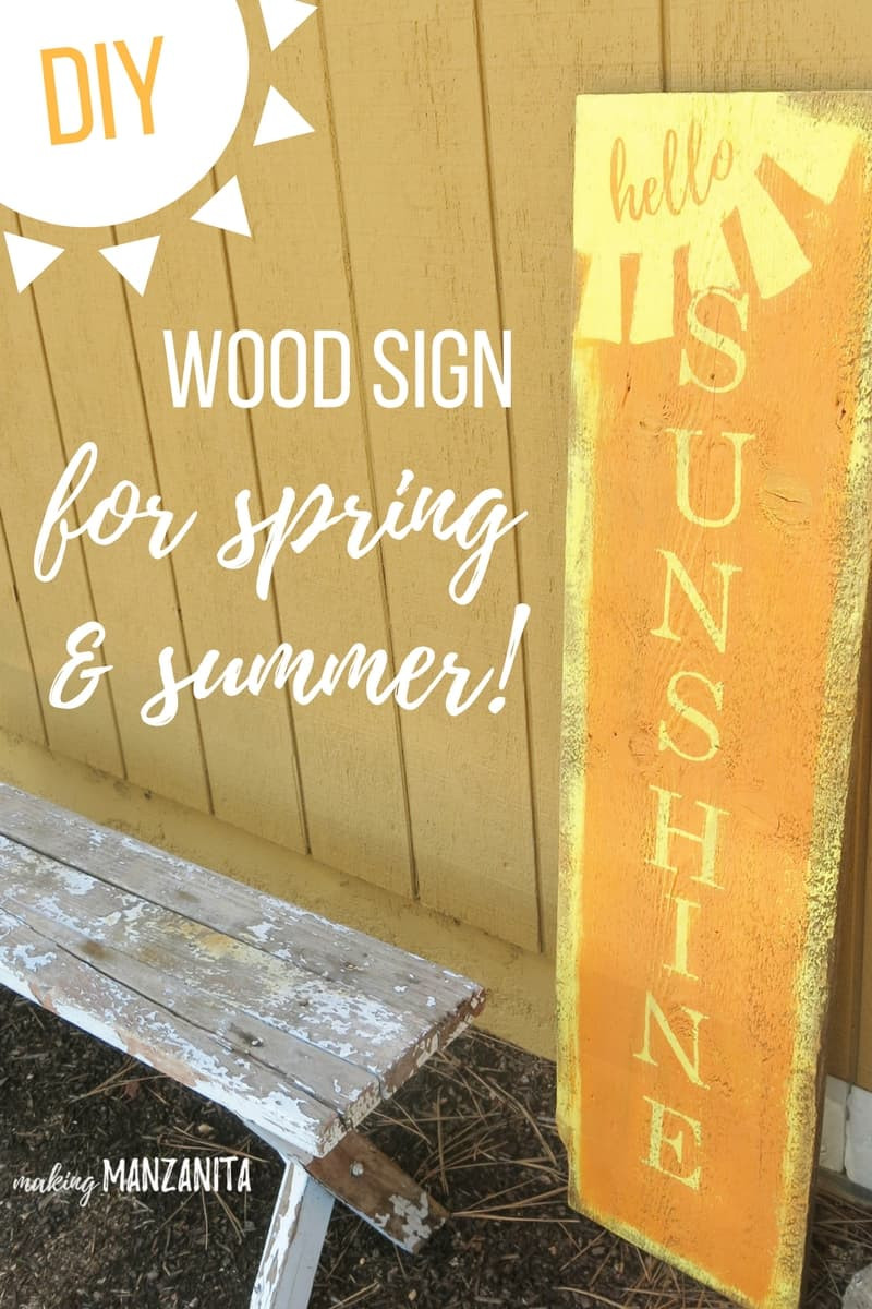 DIY Wooden Signs
 DIY Hello Sunshine Wood Sign For Spring & Summer Making