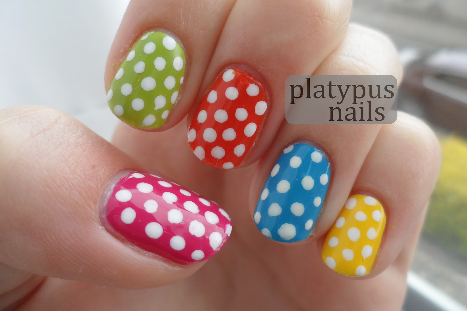 Dot Nail Designs
 loonyplatypus [nails] Day 11 Polka Dot Nails