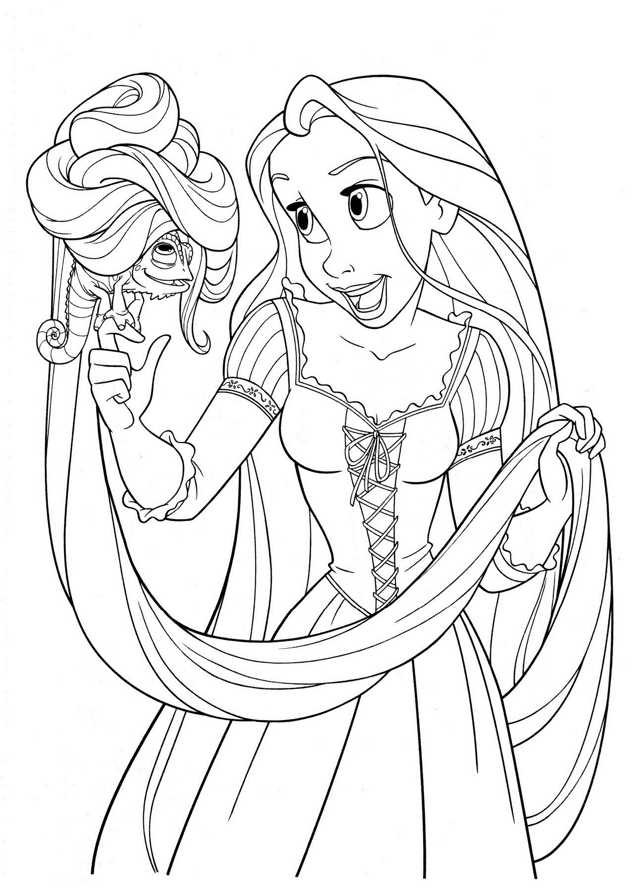Download Coloring Pages For Kids
 Free Printable Tangled Coloring Pages For Kids