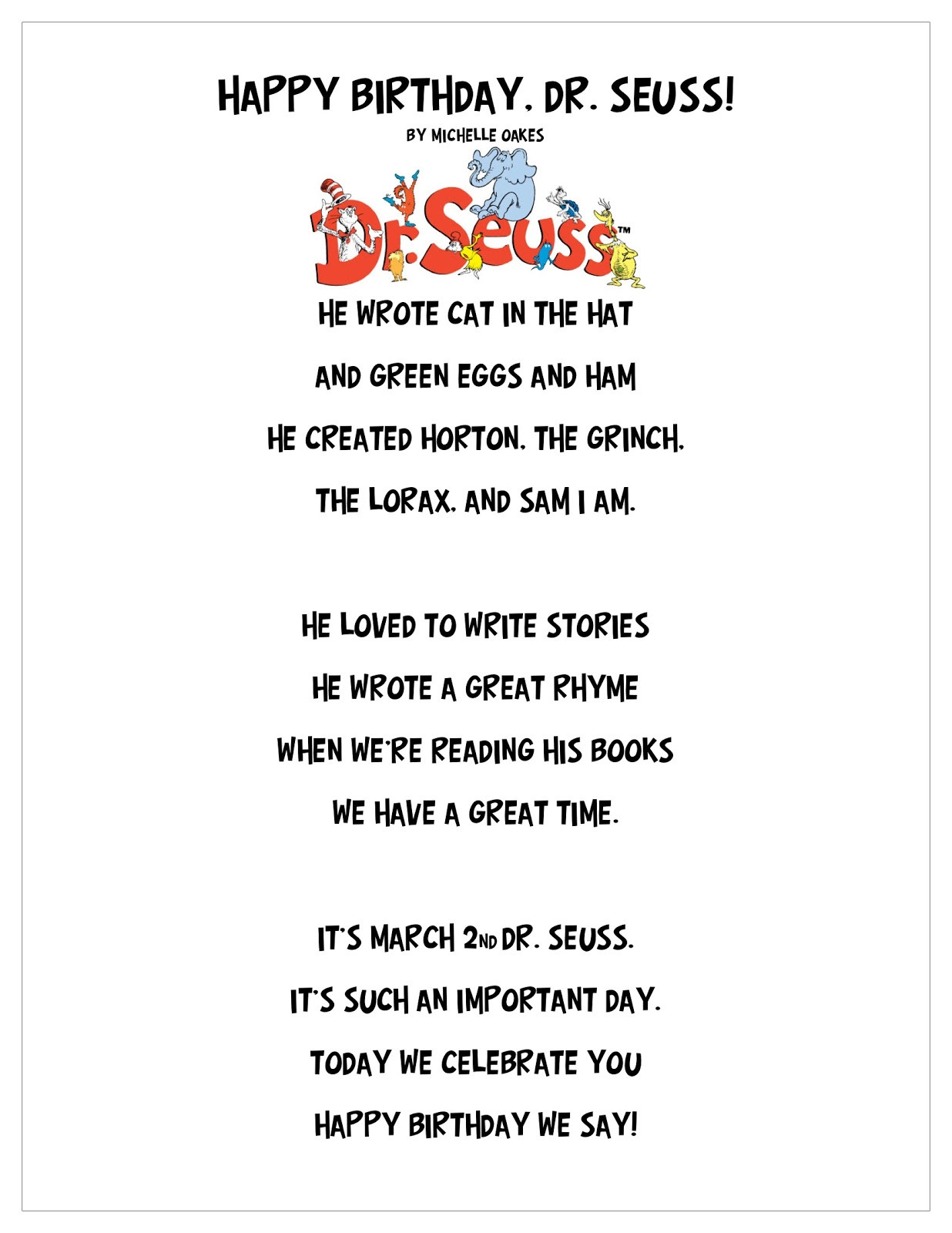 Dr Seuss Birthday Quotes
 Just 4 Teachers Sharing Across Borders Happy Birthday
