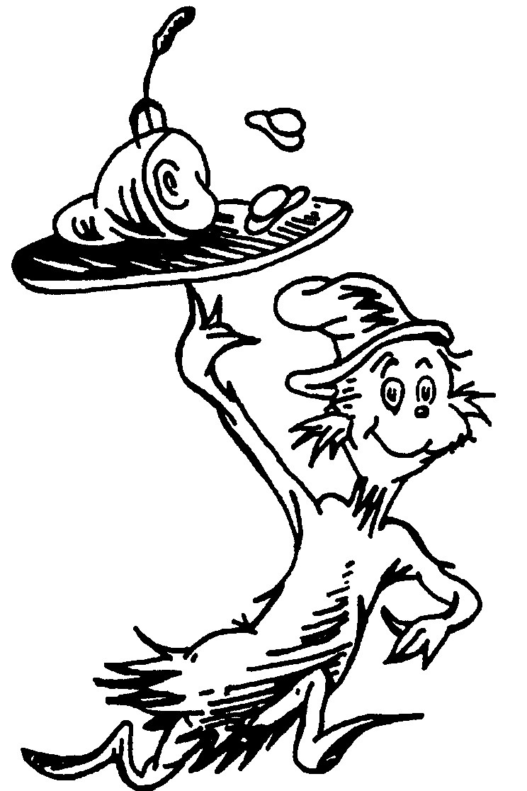 Dr Seuss Coloring Pages Printable
 Dr Seuss Black And White