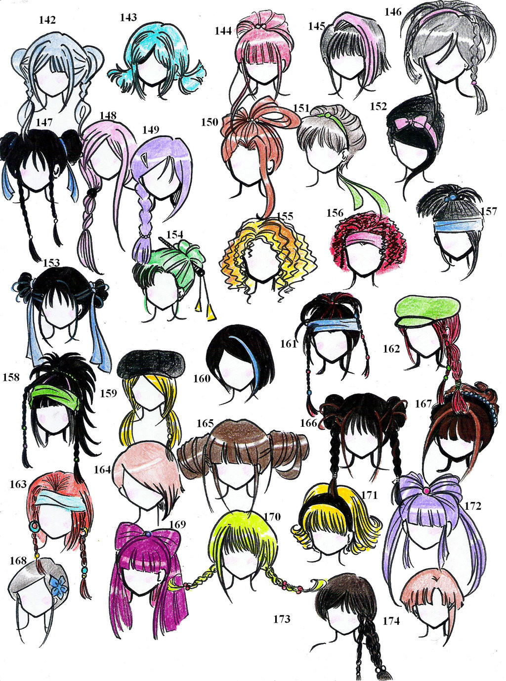 Drawings Of Anime Hairstyles
 Anime Style Hair