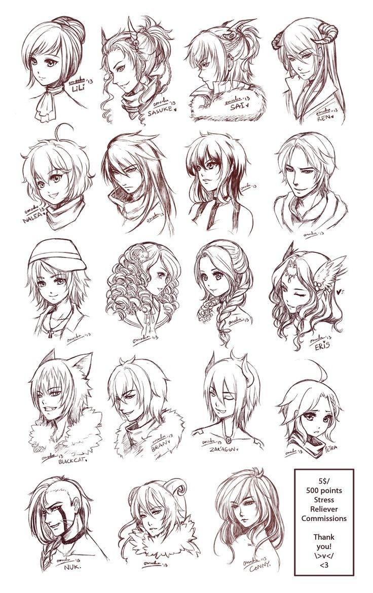 Drawings Of Anime Hairstyles
 Pin by wishwork art on Drawing Hair