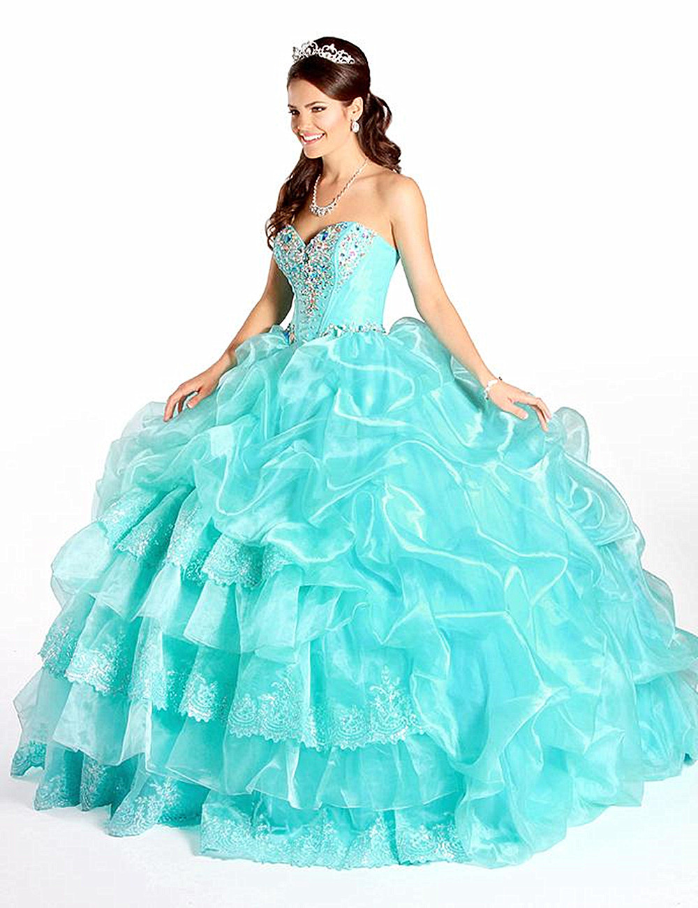 Dresses For 15 Birthday Party
 Vintage Mint Green Woman Quinceanera Dresses Sweet 16