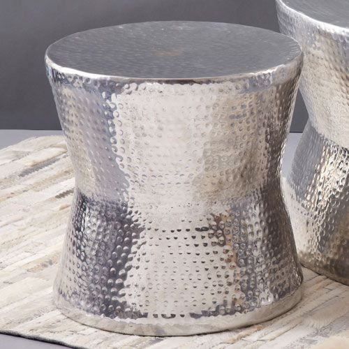 Drum Tables Living Room
 Silver Tam Tam Hammered Accent Table Tozai Home Drum