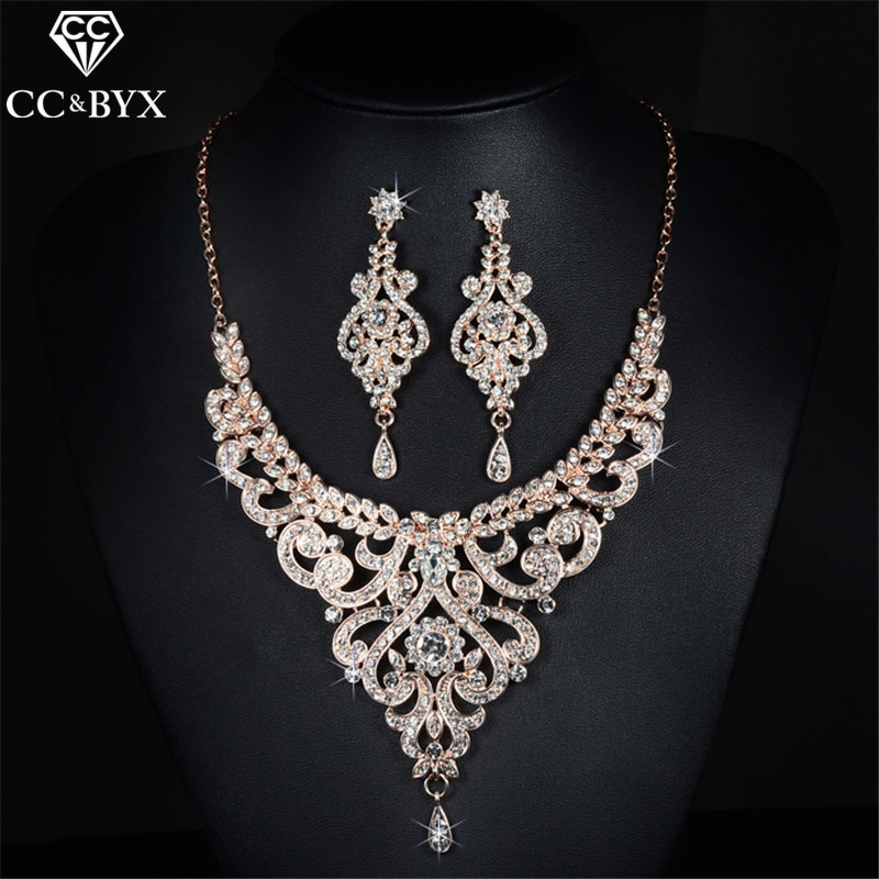 Earring And Necklace Sets
 Vintage Jewelry Earring and Necklace Bridal Wedding