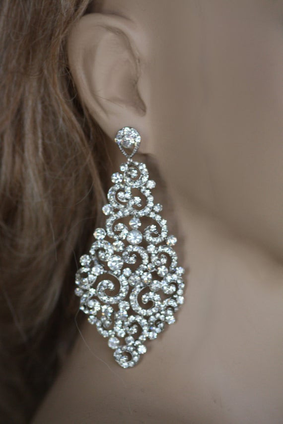 Earrings For Wedding
 Bridal Earrings Swarovski Crystal Earrings Wedding by
