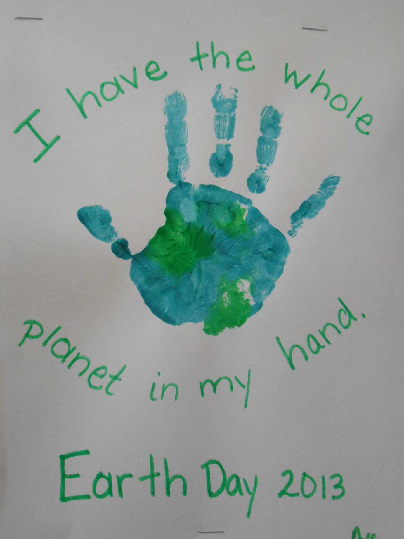 Earth Day Craft Ideas For Preschoolers
 Earth Day hand painting Project Preschool