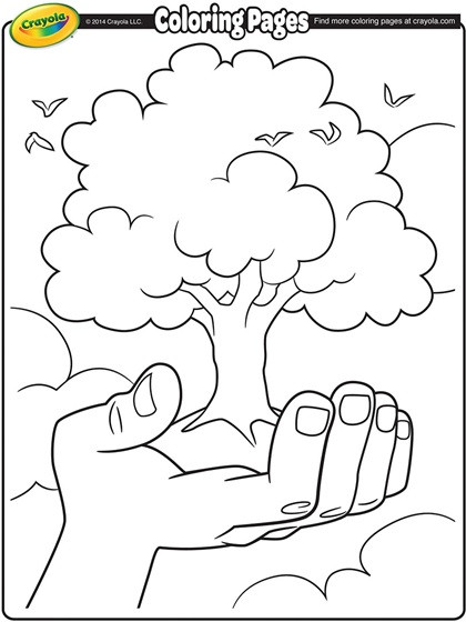 Earth Day Printable Coloring Pages
 Earth Day Tree Coloring Page