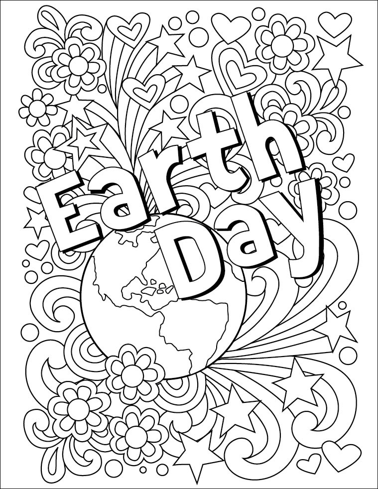 Earth Day Printable Coloring Pages
 Earth Day Coloring Page Art Projects for Kids