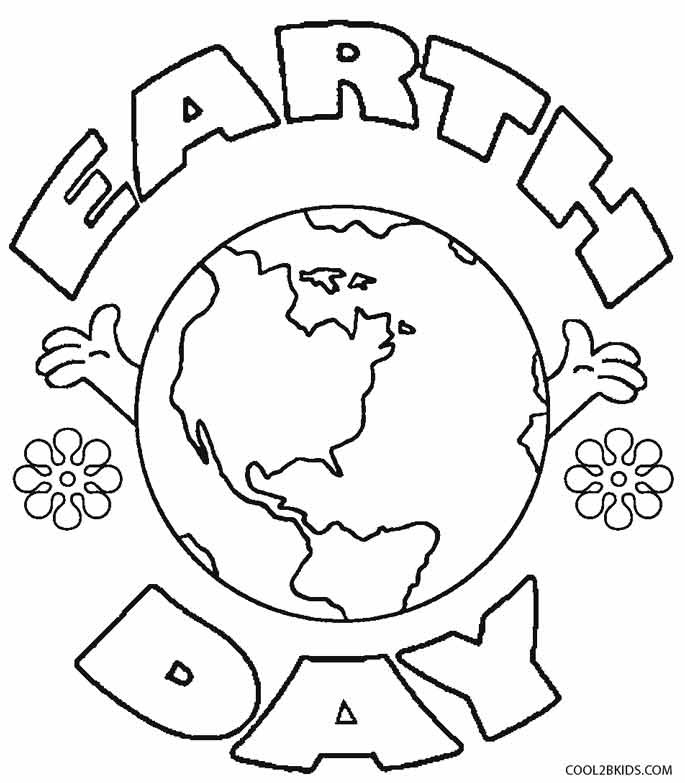 Earth Day Printable Coloring Pages
 Printable Earth Coloring Pages For Kids