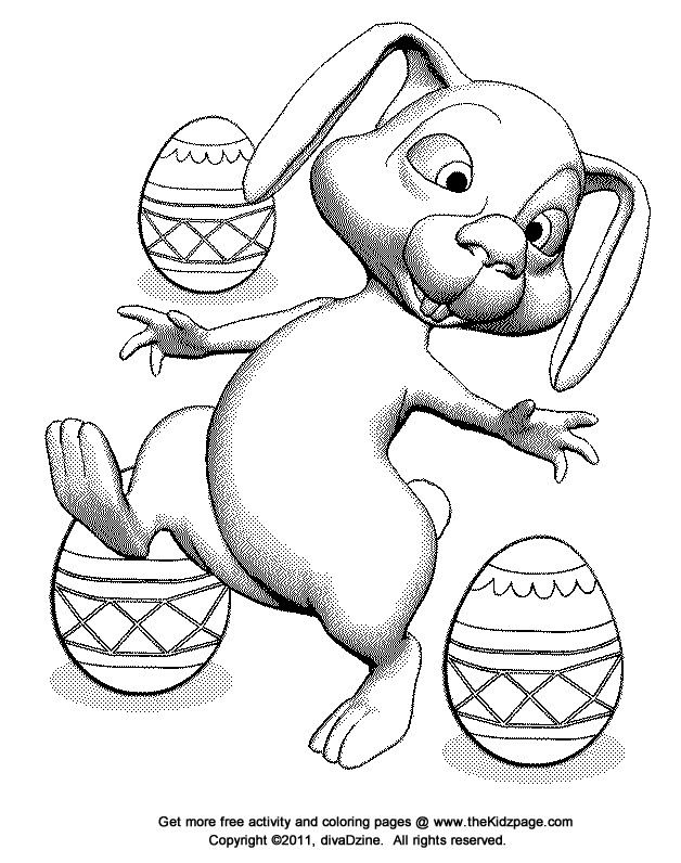 Easter Coloring Pages For Boys
 Cartoon Bunny Rabbit Coloring Home