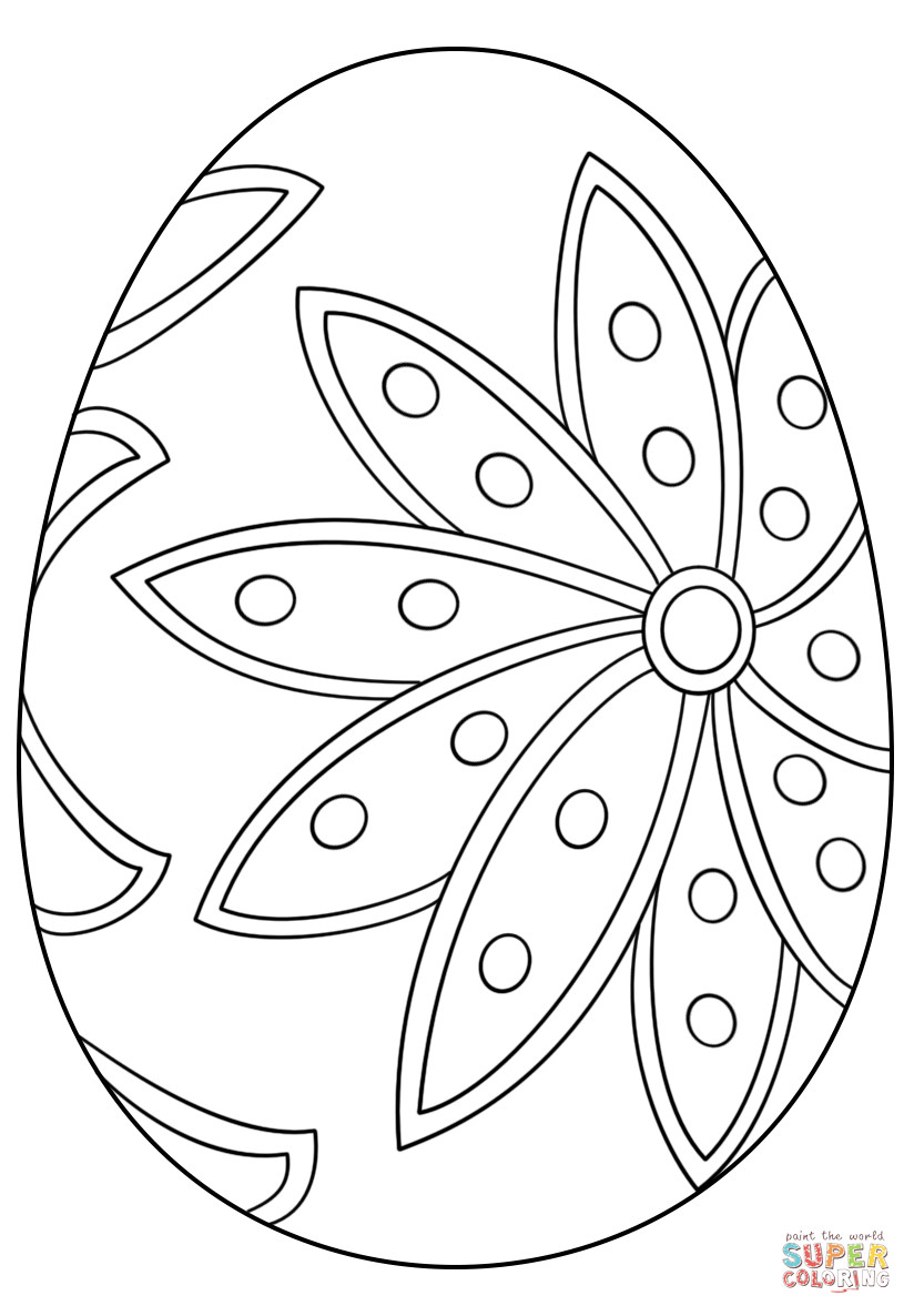 Easter Egg Coloring Pages Free Printable
 Fancy Easter Egg coloring page