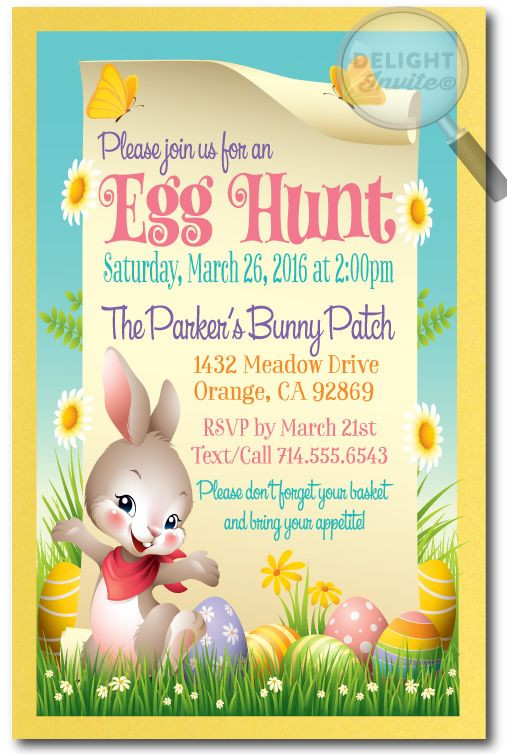 Easter Egg Hunt Birthday Party Ideas
 Whimsical Easter Egg Hunt Invitations