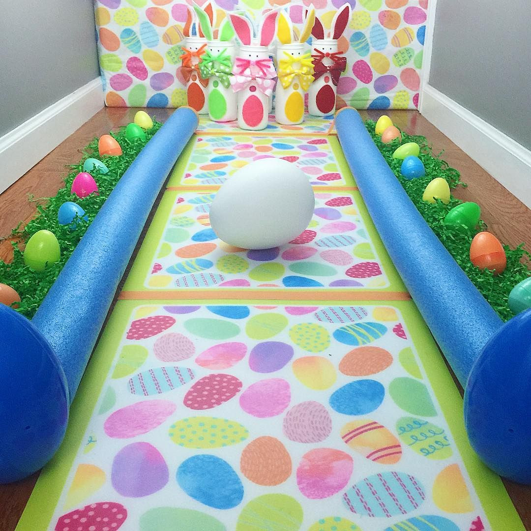 Easter Ideas For Kids Party
 Craft Project DIY Bunny Bowling Kids Easter Game made