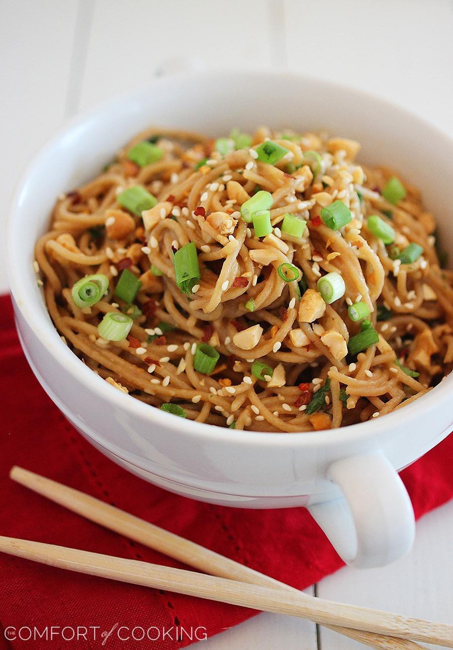 Easy Chinese Noodles
 Simple Asian Soy Peanut Noodles