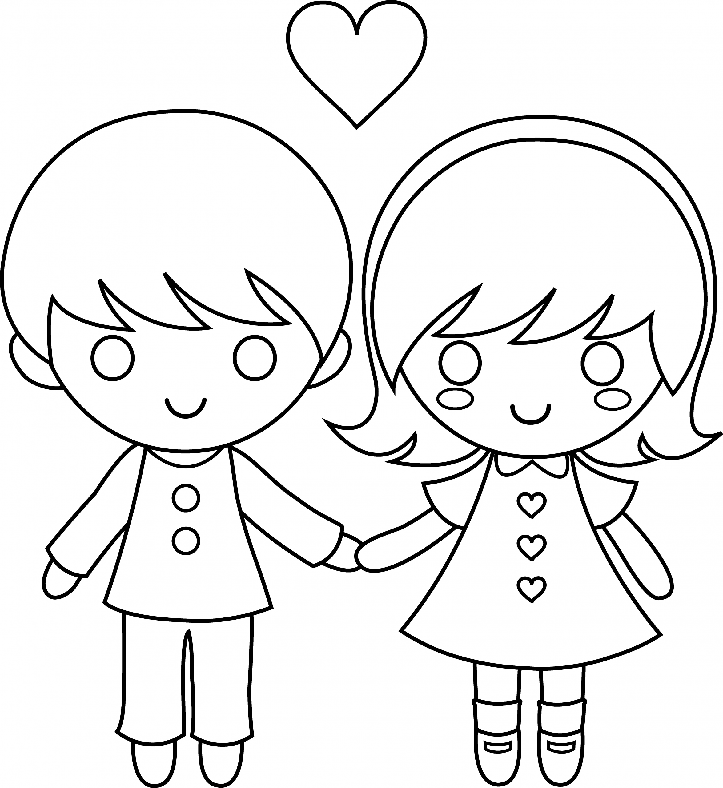Easy Coloring Pages For Boys
 happy valentine s day clip art black and white