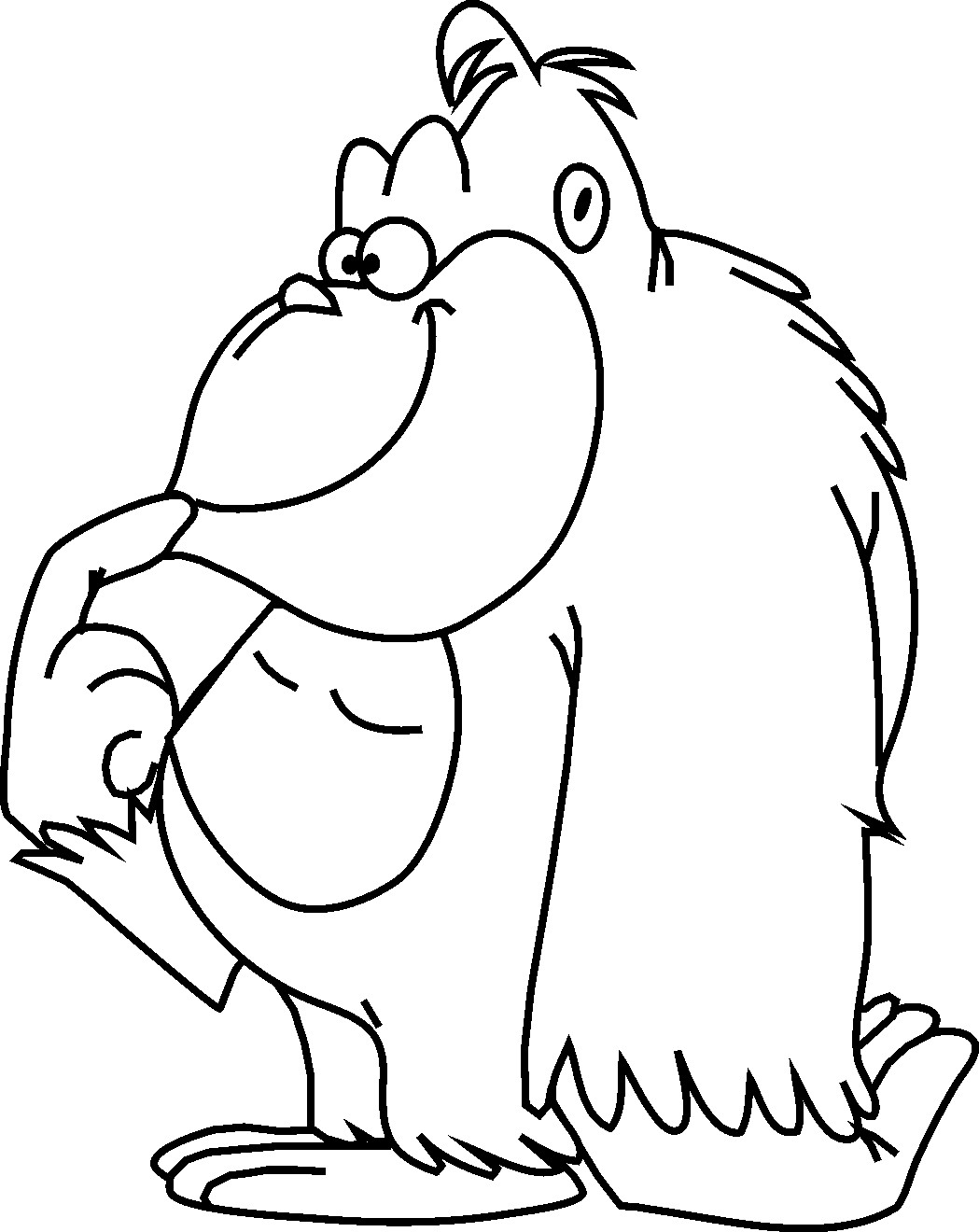Easy Coloring Pages For Boys
 animal cartoon coloring pages